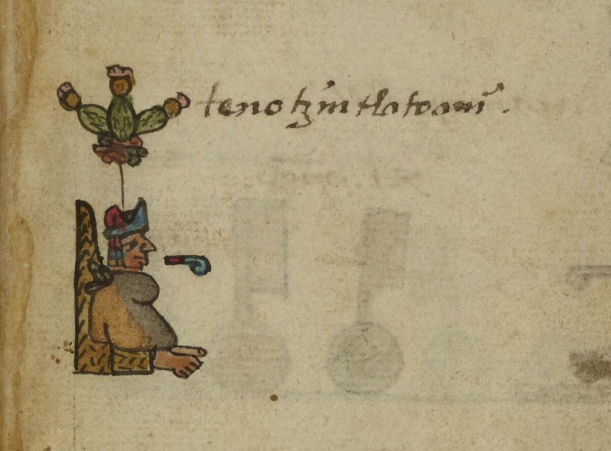 Tenoch depicted in the Codex Aubin.